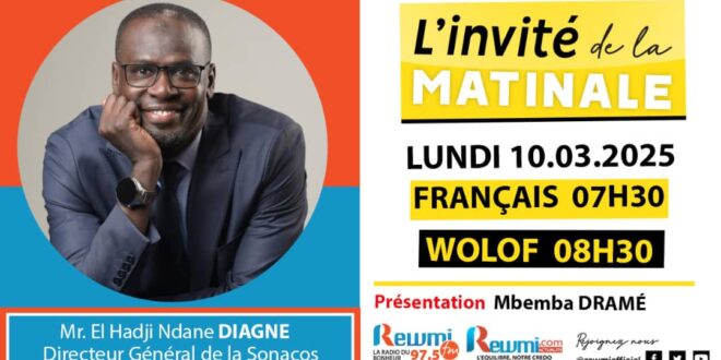 Invite de la Matinale ! Avec Mr. El Hadji Ndane DIAGNE 10 Mars 2025 Fr