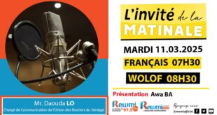 Invite de la Matinale ! Avec Mr. Daouda LO 11 Mars 2025 Fr