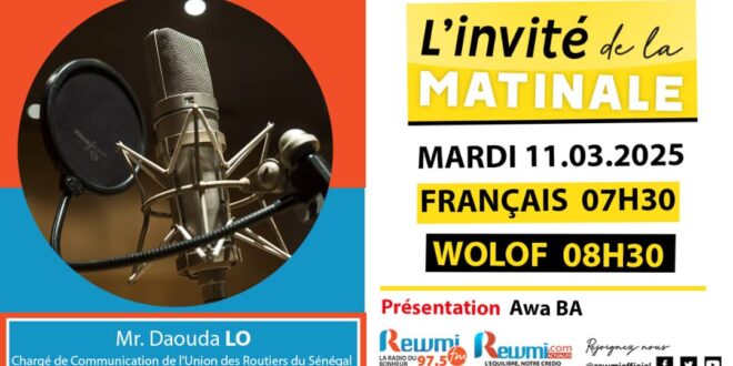 Invite de la Matinale ! Avec Mr. Daouda LO 11 Mars 2025 Fr